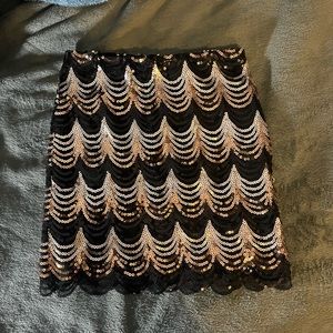 Charlotte Russe Tiered Sequin Skirt